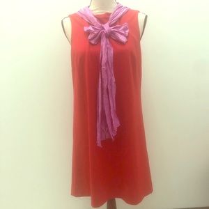 NWT Bright red Donna Morgan dress w/ pink bow.